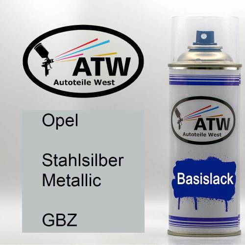 Opel, Stahlsilber Metallic, GBZ: 400ml Sprühdose, von ATW Autoteile West.